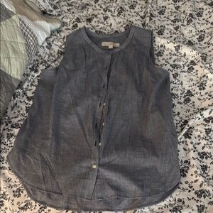 LOFT Blue Button Down Shirt with Classic Style